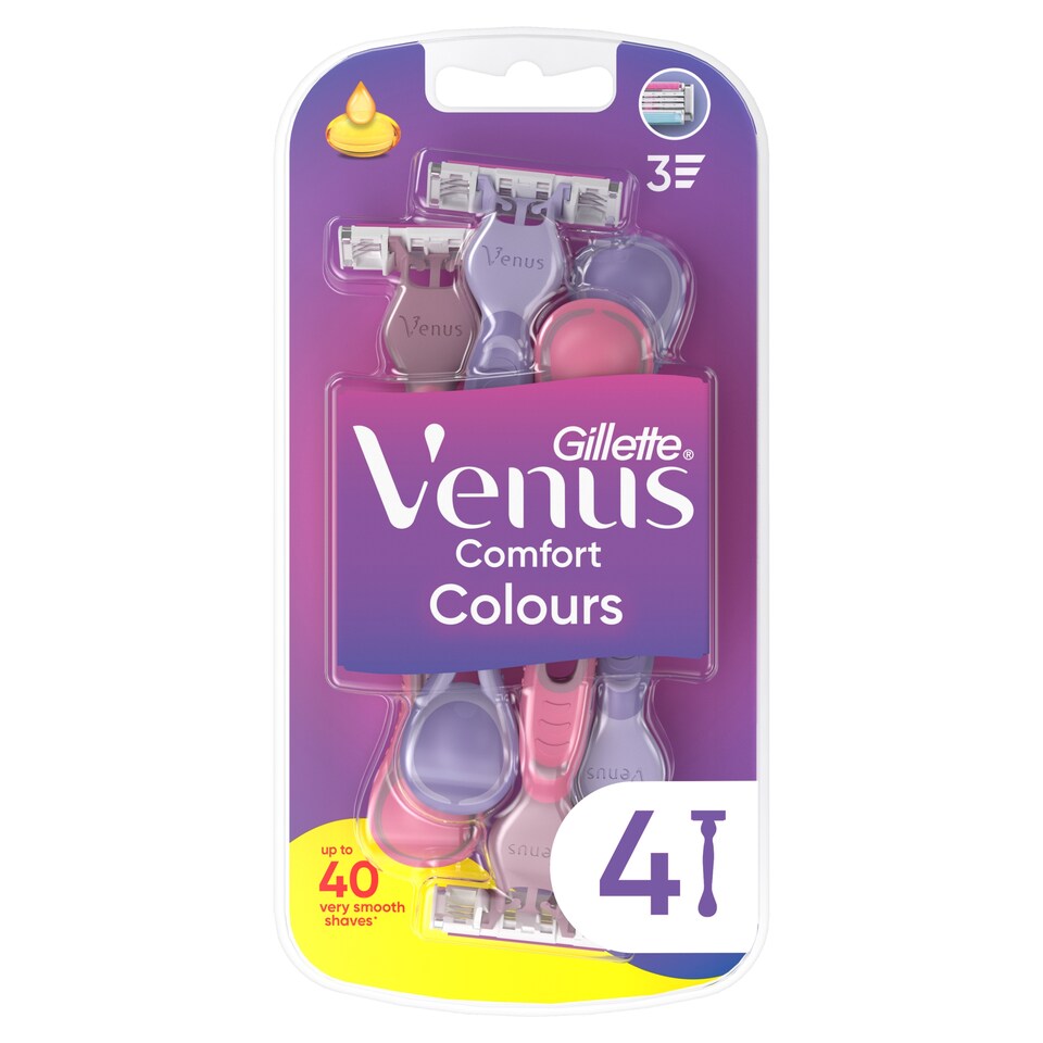 image 1 of Gillette Venus 3 Disposable Razor 4 Pack