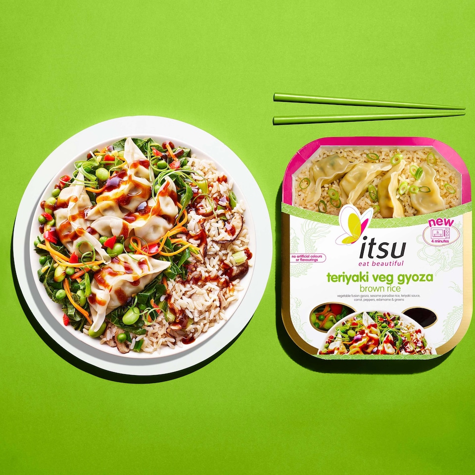 image 1 of Itsu Teriyaki Veg Gyoza Brown Rice 395g