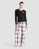 image 2 of F&F Ribbed Sweet Dreams Top and Trousers Pyjamas in Multi Black