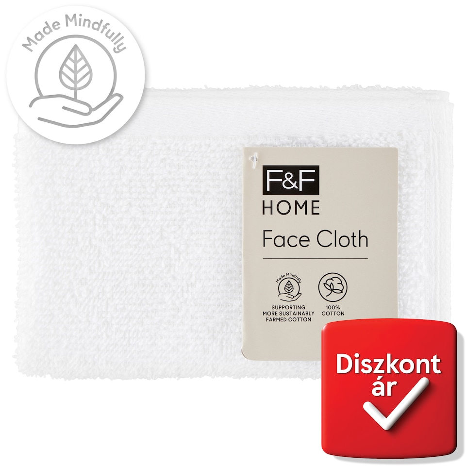 F&F Home Basics fehér arctörlő 30 cm x 30 cm