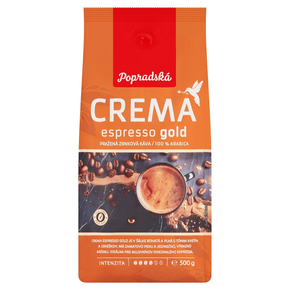 obrázok 1 z Popradská Crema Espresso Gold pražená zrnková káva 500 g