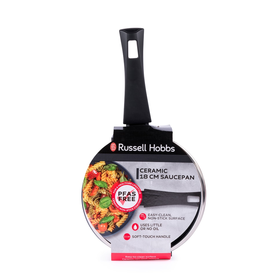image 1 of Russell Hobbs Ceramic Saucepan 18cm