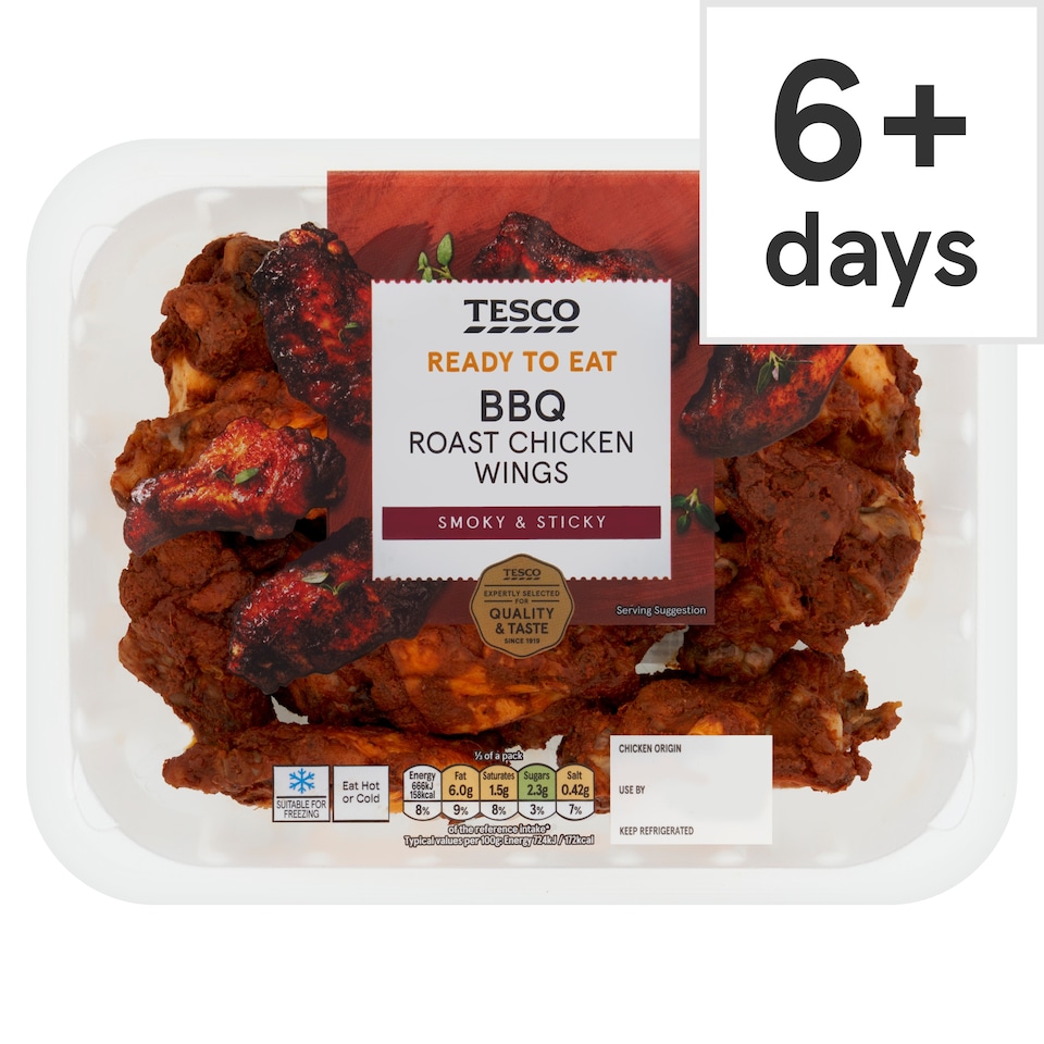 Tesco BBQ Roast Chicken Wings 525g