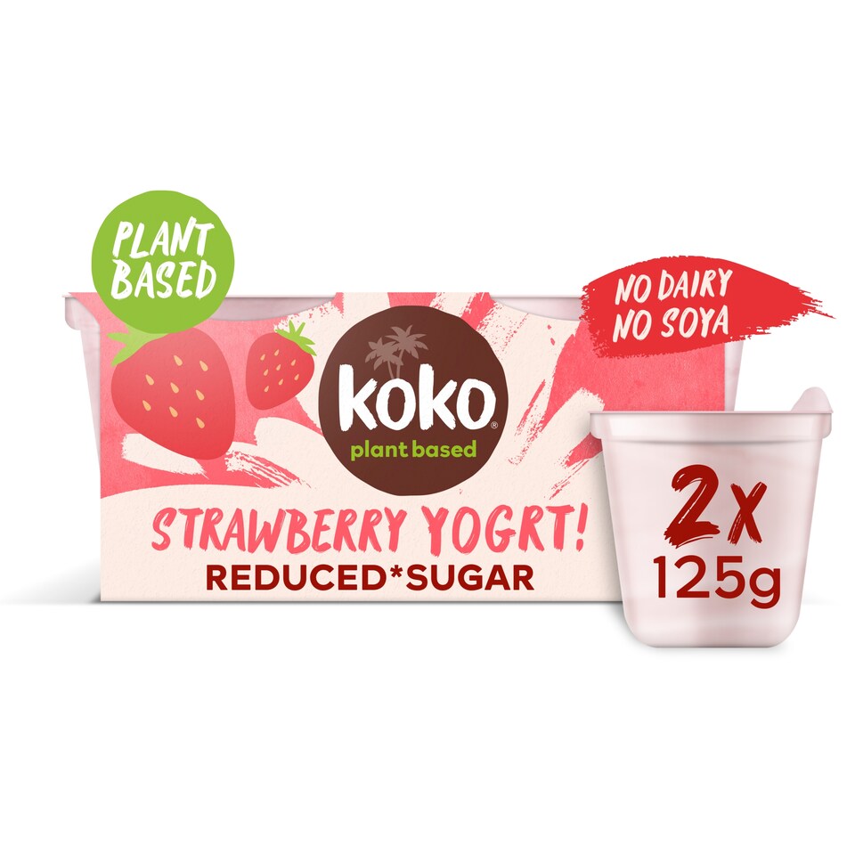 Koko Dairy Free Strawberry Yogurt Alternative 2 X 125G
