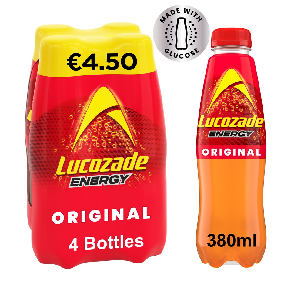 Lucozade Energy Original Drink 4 X 380Ml