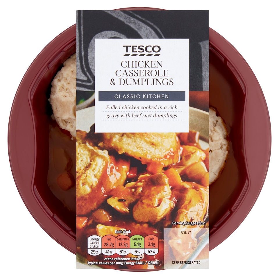 Tesco Chicken Casserole And Dumplings 450G