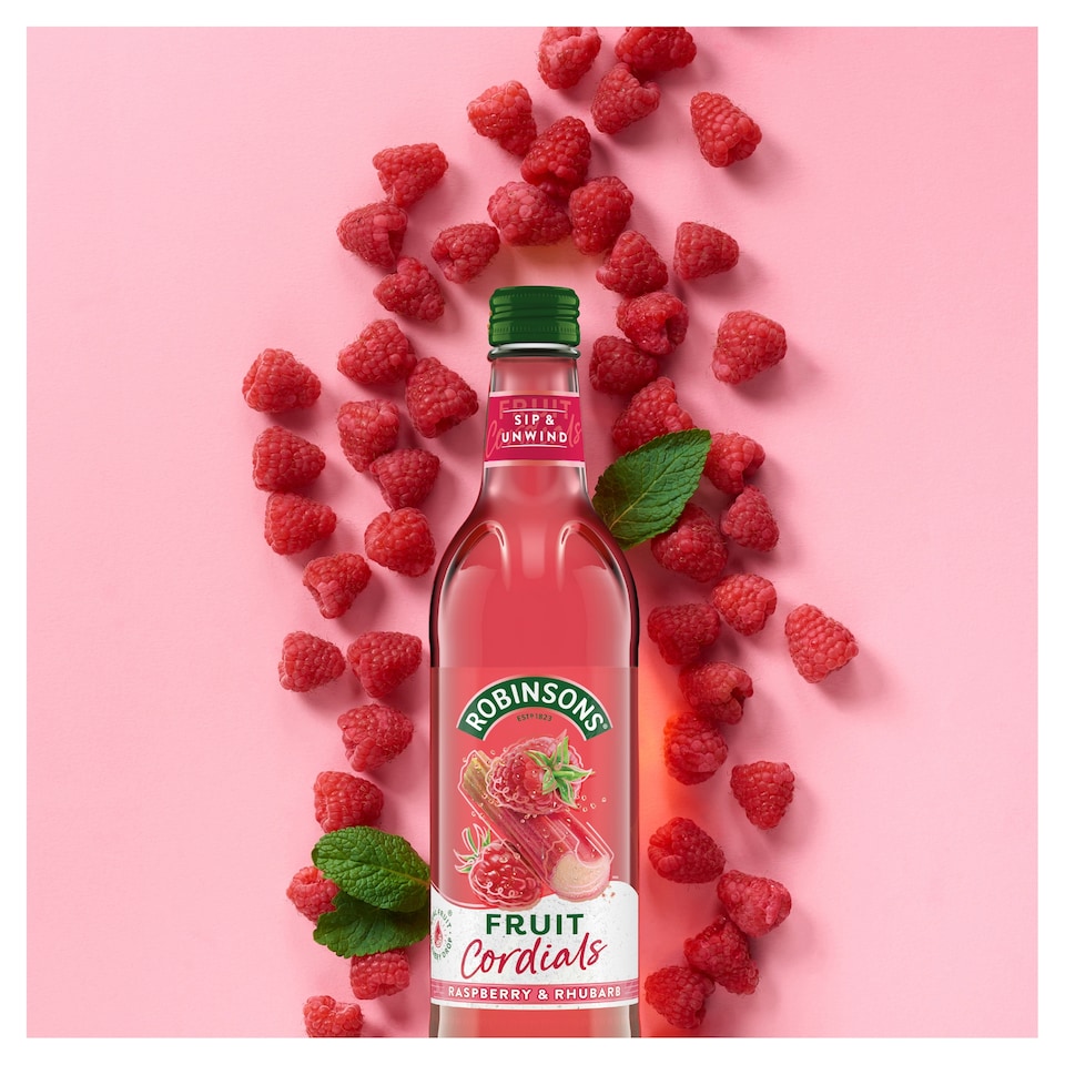 image 1 of Robinsons Raspberry, Rhubarb & Orange Blossom Fruit Cordial 500ml