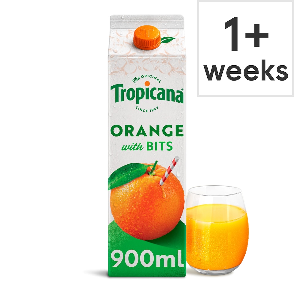 image 1 of Tropicana Original Orange With Juicy Bits 900Ml