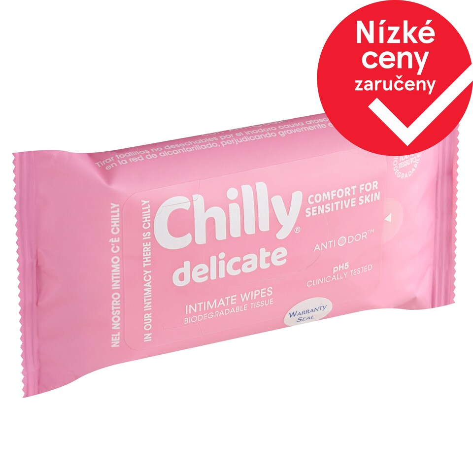 Chilly Delicate intimní ubrousky jemná péče 12 ks