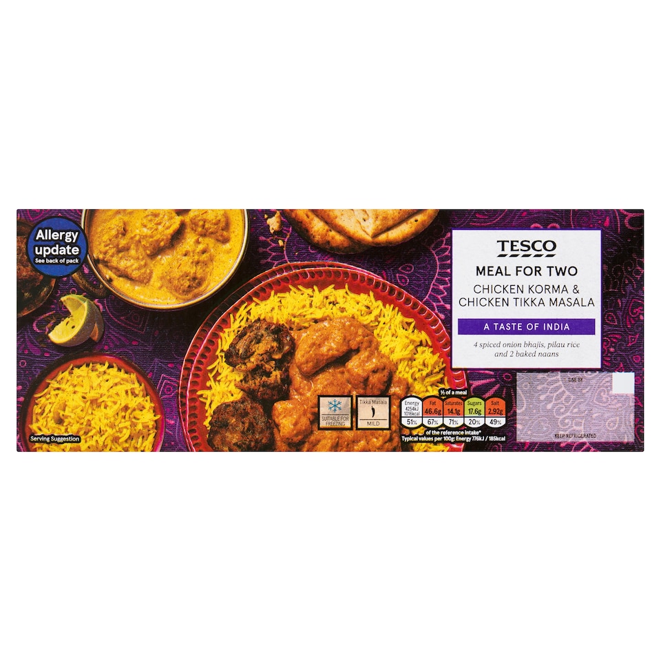 Tesco Chicken Korma & Chicken Tikka  1.096kg