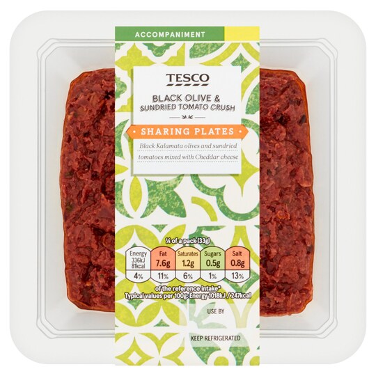 Tesco Black Olive & Sundried Tomato Crush 130G