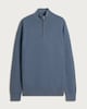 image 4 of F&F Pure Cotton Knitted Half Zip Jumper in Blue