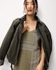 image 3 of F&F Scarf Print Midi Dress in Multi Green