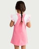 image 3 of F&F Girls 2-Piece Pure Cotton Pinafore and Embroidered T-Shirt Set in Pink