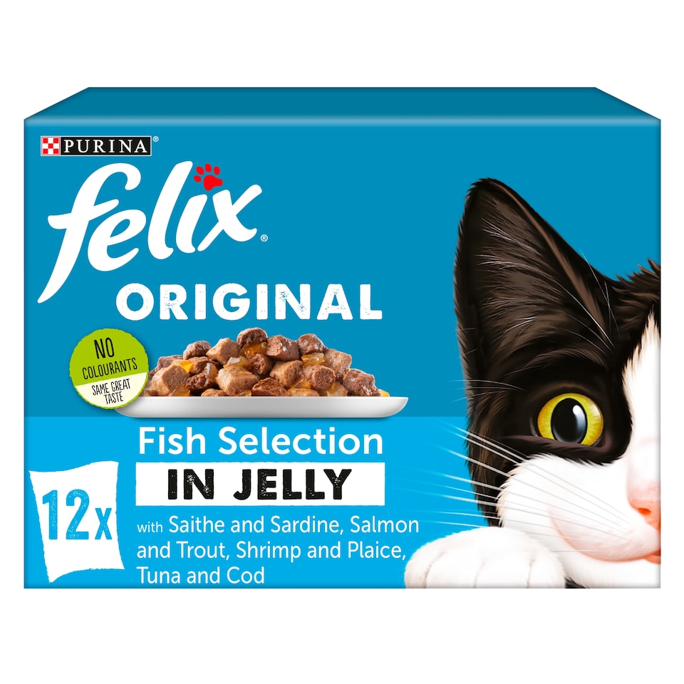 image 1 of Felix Cat Food Fish Selection In Jelly 12 X 100G
