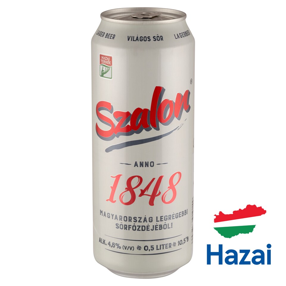 Szalon világos sör 4,6% 0,5 l
