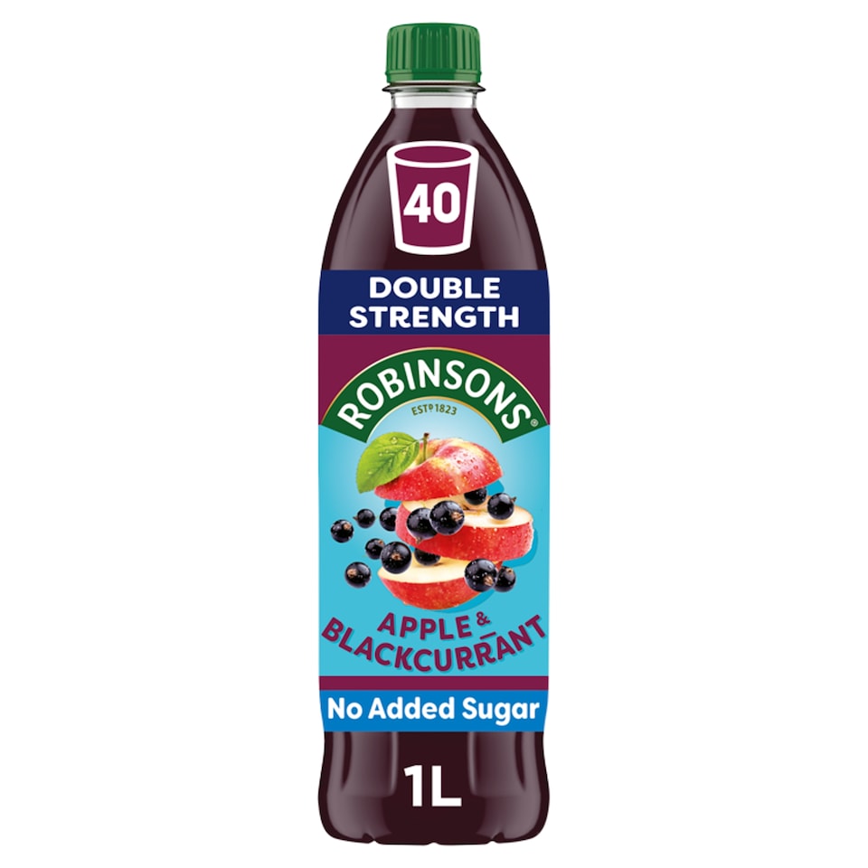 image 1 of Robinsons Double Strength Apple & Blackcurrant Squash 1L