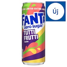 Fanta Zero Sugar Tutti-Frutti Flavoured Carbonated Energy-Free Soft Drink with Sweeteners 330 ml