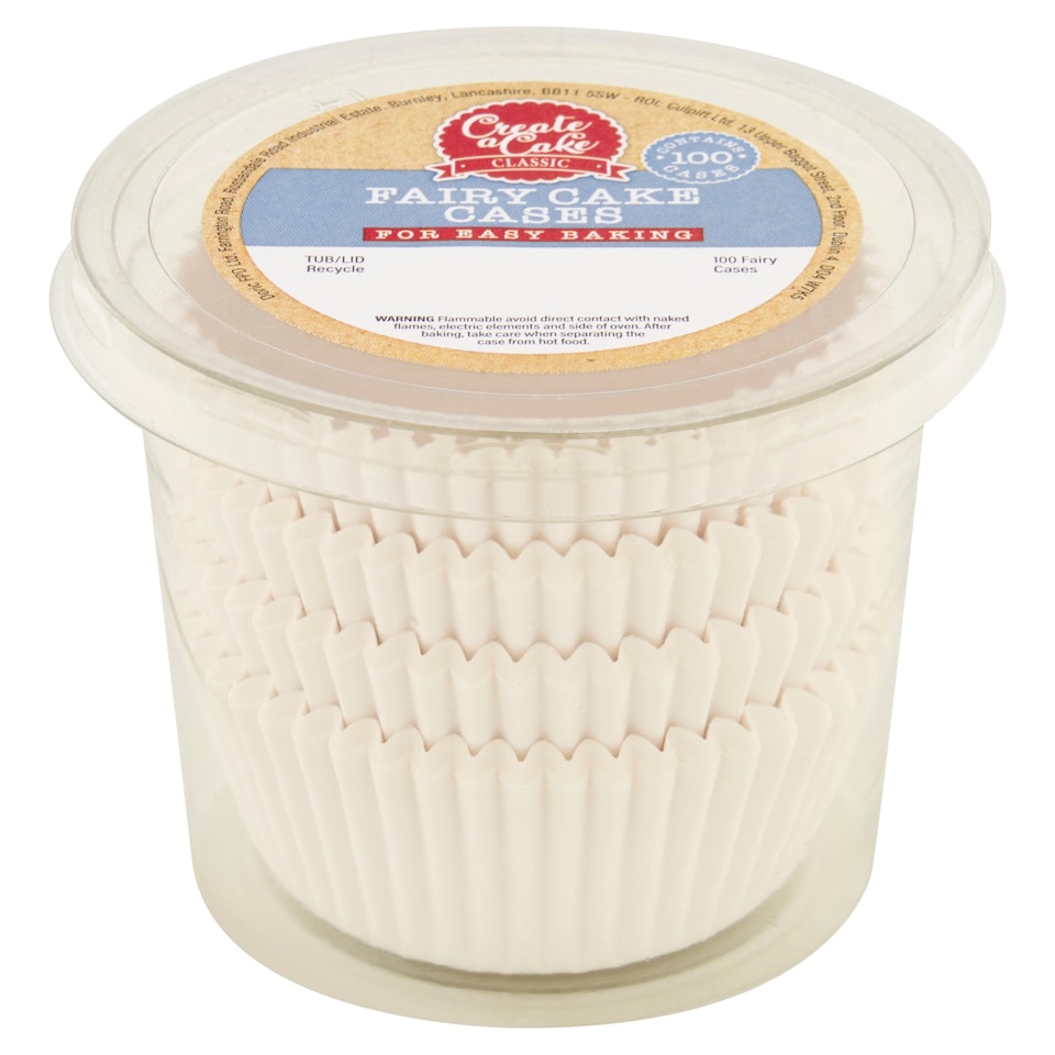 Create A Cake White Fairy Cake Cases 100