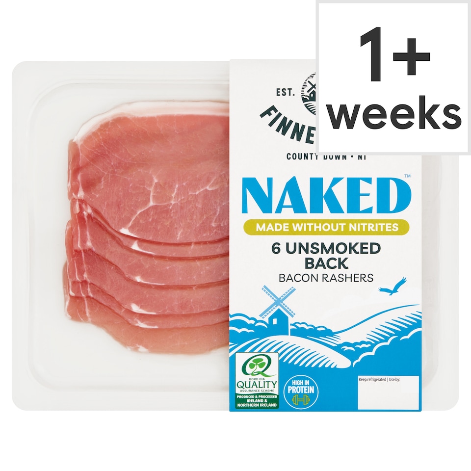 Naked 6 Unsmoked Back Bacon Rashers 200G