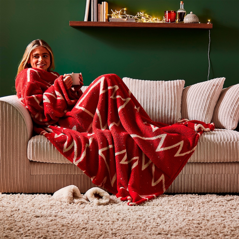 Silentnight Red Christmas Tree Printed Snugsie