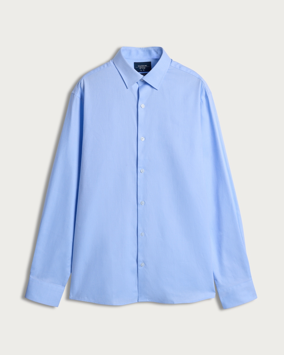 image 1 of F&F Regular Fit Pure Cotton Formal Shirt in Blue