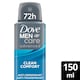 image 1 of Dove Men+Care Clean Comfort 72h Antiperspirant Deodorant 150ml