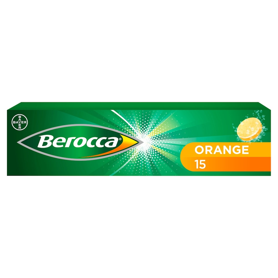 Berocca Orange Effervescent Vitamin Energy Tablets 15S