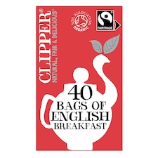 Clipper Organic English Breakfast Tea 40 Tea Bags 116G