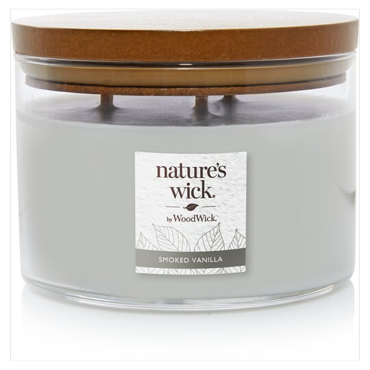 Nature Wick Scented Multi Wick Candle Smoked Vanilla Tesco Groceries