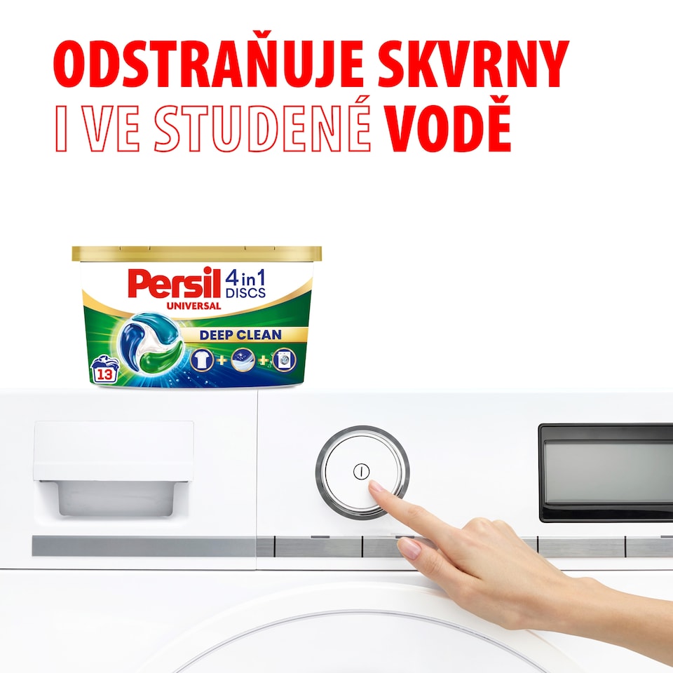 Obrázek 1 pro produkt Persil Discs 4in1 Deep Clean Universal předdávkovaný prací prostředek 60 praní 60 x 16,5g (990g)
