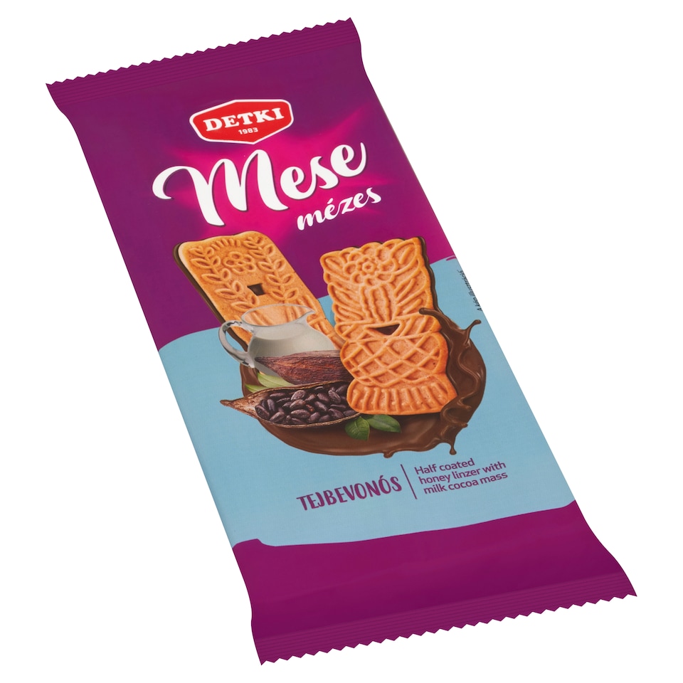 Detki Mese Honey Linzer Semi Covered with Milk Cocoa Mass 180 g