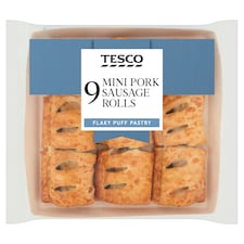 Tesco 9 Mini Sausage Rolls 270G
