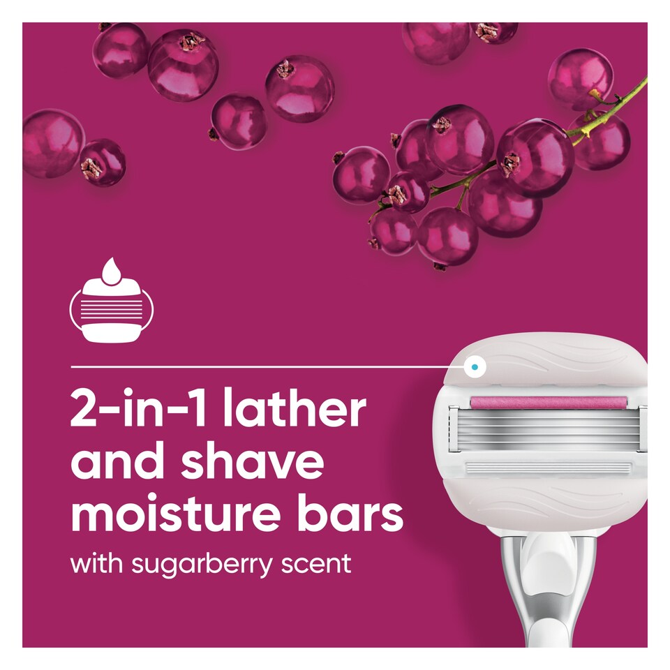 image 1 of Gillette Venus And Olay Berry Razor Blades Refill 3 Pack