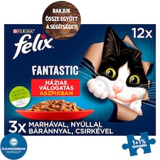 Purina Felix Fantastic házias válogatás aszpikban nedves macskaeledel 12 x 85 g (1,02 kg)
