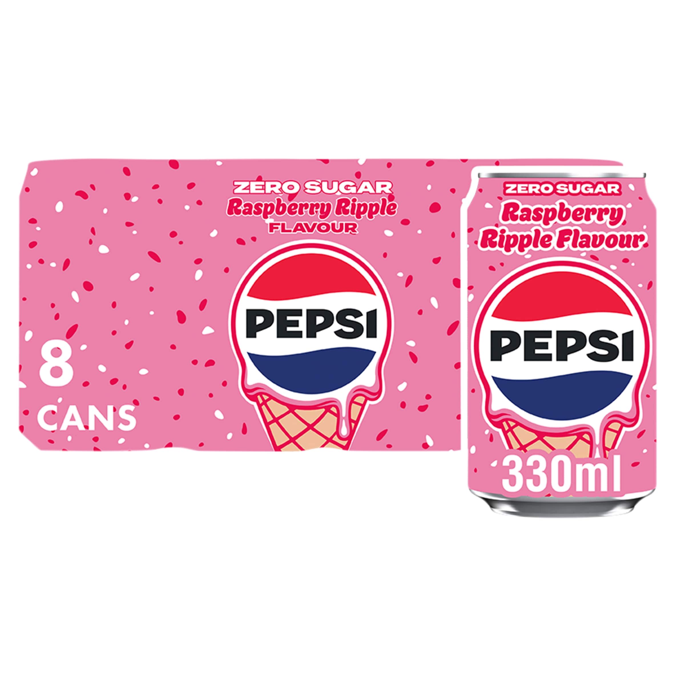 Pepsi Raspberry Ripple Flavour 8 x 330ml