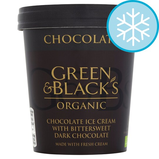 Green & Blacks Organic Chocolate Ice Cream 500Ml Tesco Groceries