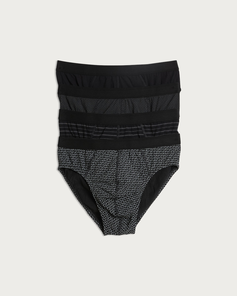 F&F 4-Pack Cotton Rich Patterned Slips in Multi