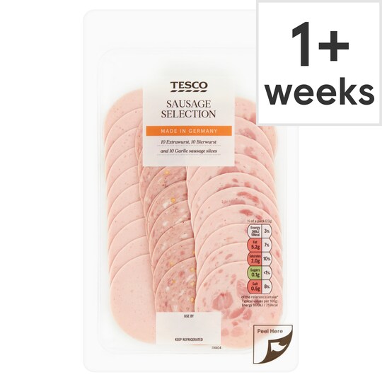 Tesco German Sausage Selection 115G Tesco Groceries