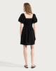image 3 of F&F Smocked Puff Sleeved Mini Dress in Black