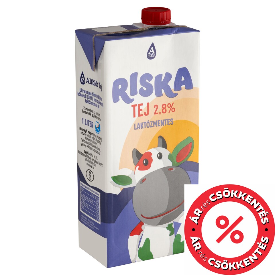 Riska UHT laktózmentes tej 2,8% 1 l