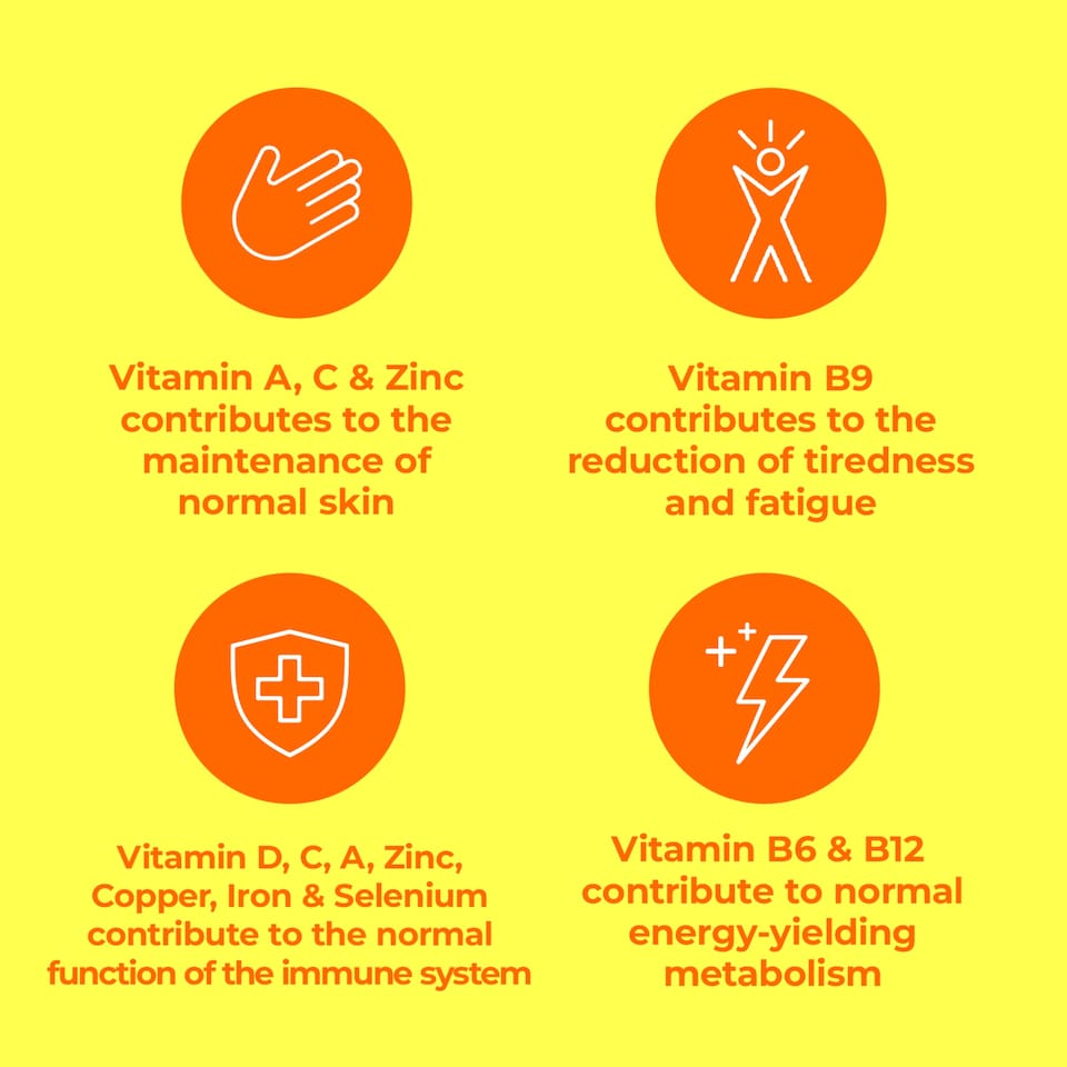 image 1 of Berocca Immuno Orange Flavour Sugar Free 30 Effervescent Tablets