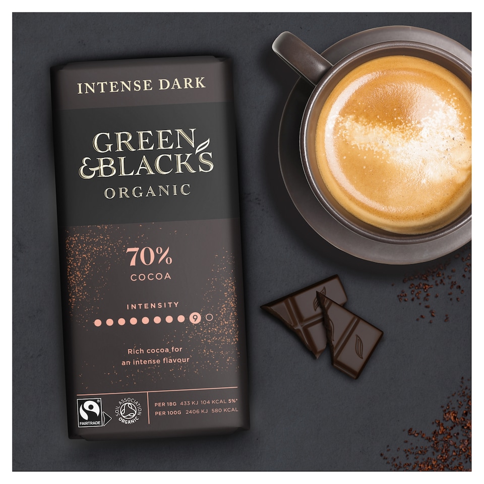 image 1 of Green & Black's Organic 70% Dark Chocolate Bar 90g