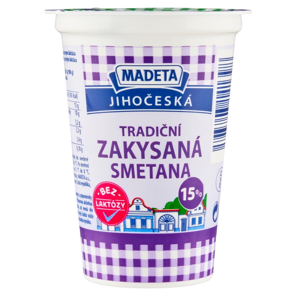 Madeta South Bohemian Traditional Sour Cream without Lactose 15% 180g