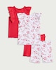 image 1 of F&F Baby 2-Pack Cotton Rich Frill Top and Cycling Shorts Set in Red