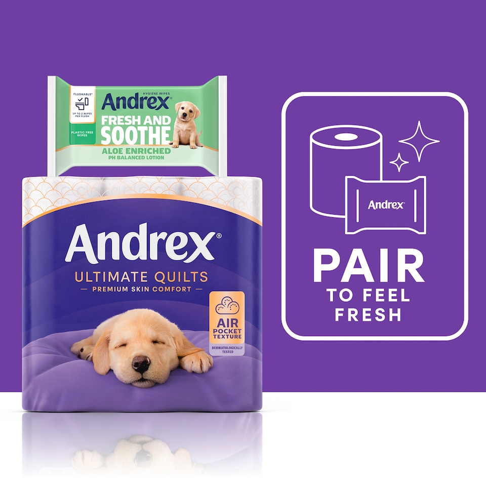 image 1 of Andrex Ultimate Quilts Toilet Tissue 6 Mega Rolls