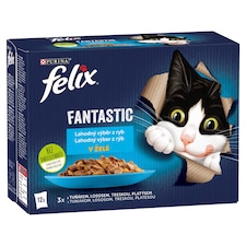 FELIX Fantastic výběr s lososem, platýsem, s tuňákem, s treskou 12 x 85g