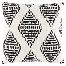 Carbotex Black and White Diamond Pattern Pillow 40 cm x 40 cm