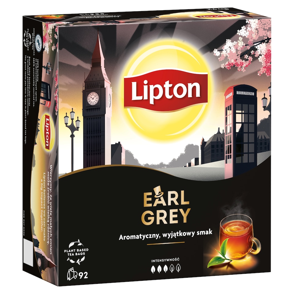 Obrázek 1 pro produkt Lipton Earl Grey černý čaj aromatizovaný 92 sáčků 138g