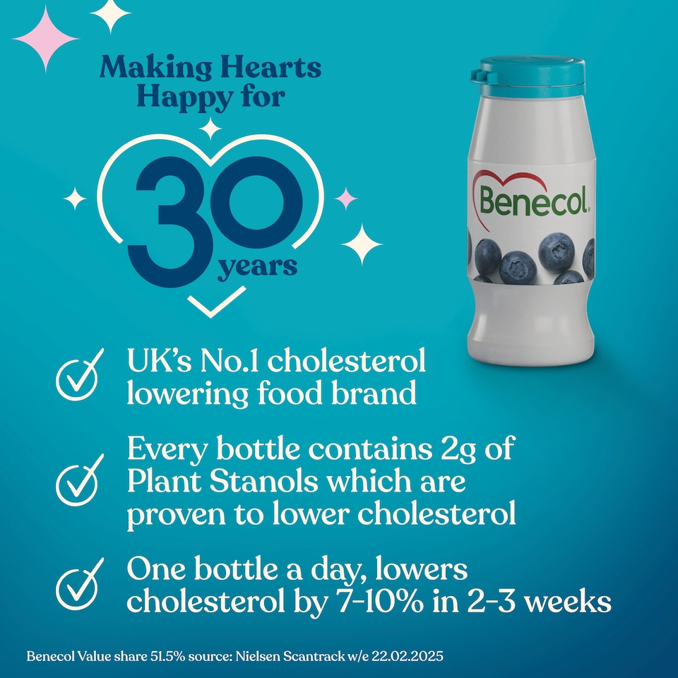 image 1 of Benecol Raspberry No Added Sugar 6 x 67.5g